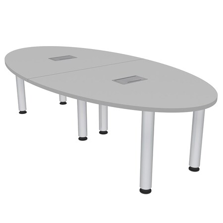 Skutchi Designs 45 in W, 96 in L, 29 in H, Engineered Wood Top, Grey H-OVL-4693-PT-01-EL